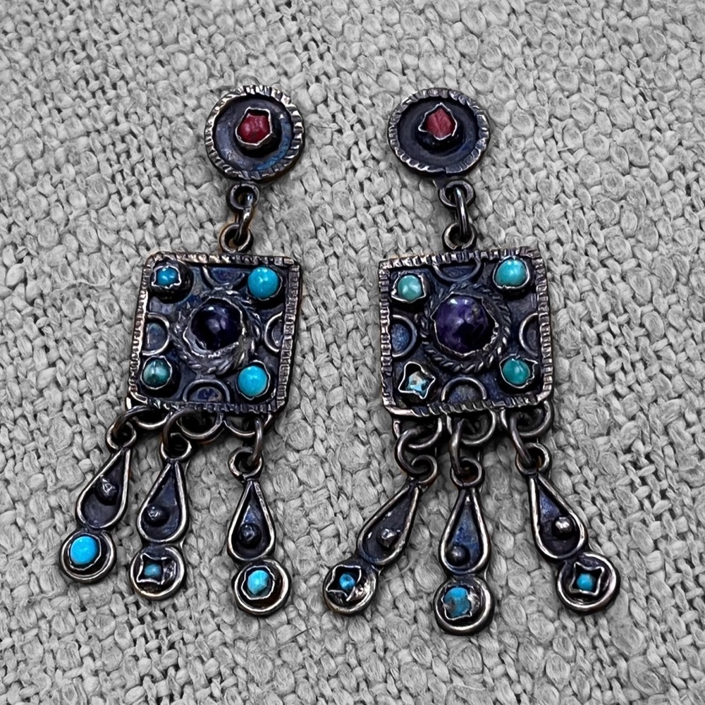 Vintage 927 Mexican made earrings